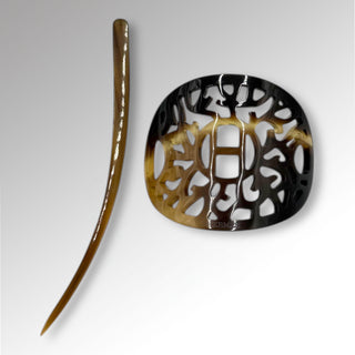 Barrette Buffalo Horn