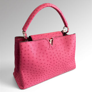 Sac Capucines MM Autruche