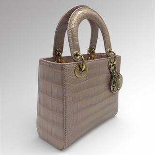 Sac LadyDior croco Small