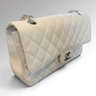 Sac Timeless Classic Double Flap Caviar Blanc