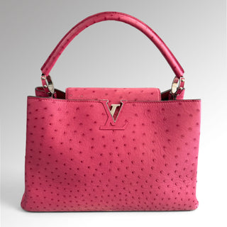 Sac Capucines MM Autruche