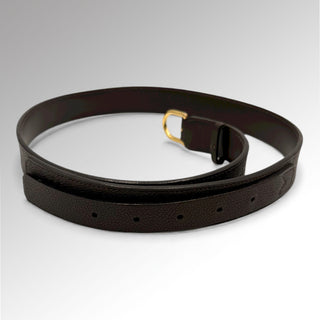 Grained leather belt