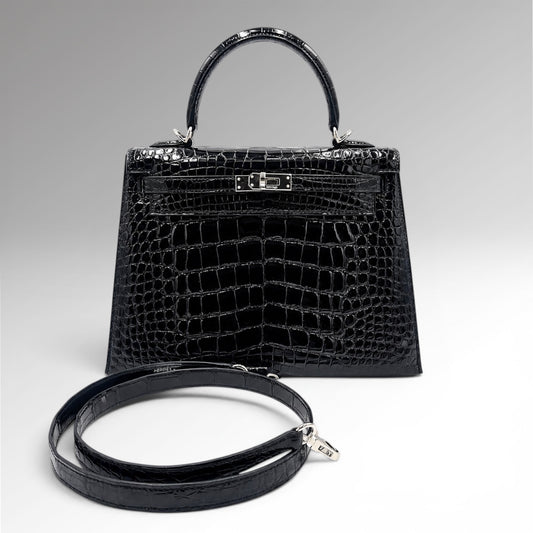 Sac Kelly 25 Sellier Crocodile