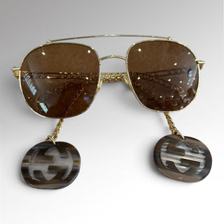 Lunettes Aviator Charm Chain