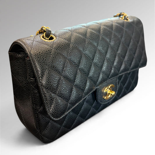 Timeless Classic Double Flap Bag Black Caviar