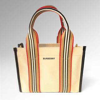 Sac Icon Stripe Trim Canvas Tote