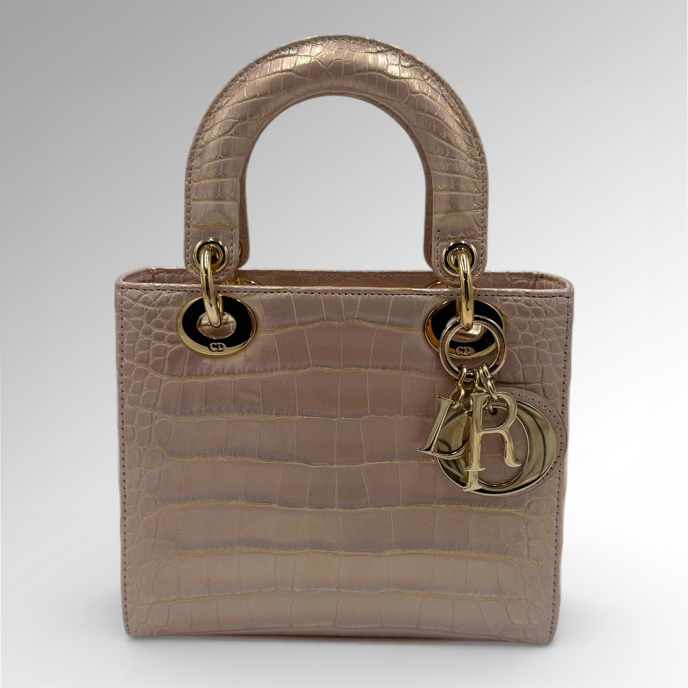 Sac LadyDior croco Small