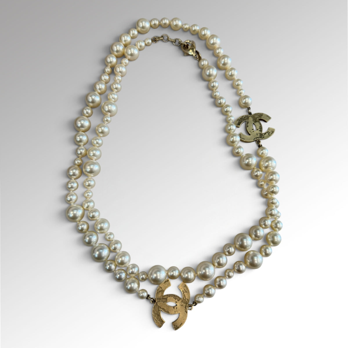 Sautoir Perles Double CC