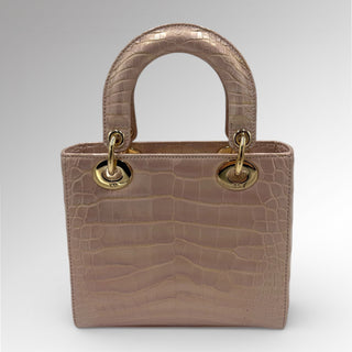 Sac LadyDior croco Small
