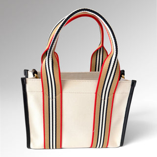 Sac Icon Stripe Trim Canvas Tote