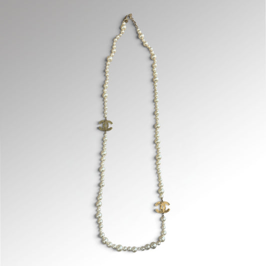Sautoir Perles Double CC