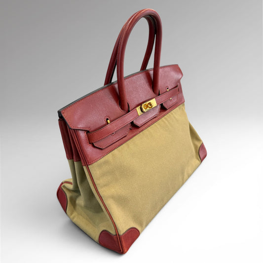 Sac Birkin 35 Toile et cuir