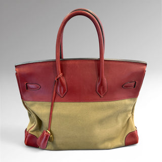 Sac Birkin 35 Toile et cuir